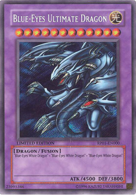 Yu-Gi-Oh Card - RP01-EN000 - BLUE-EYES ULTIMATE DRAGON (secret rare holo) - NM/M-image