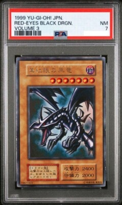 PSA 7 RED-EYES BLACK DRAGON Initial Ultra Rare Vol.3 Yu-Gi-Oh Japanese-image