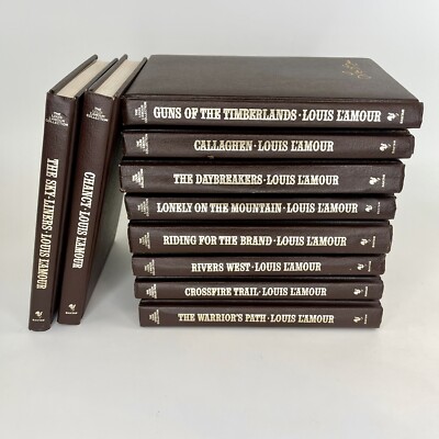 Lot of 10 Vtg Louis L'amour Collection Leatherette Books Western Novel Set 5-image