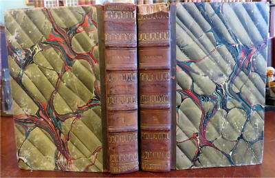 Comte Hamilton Collected Works 1825 French rare leather 2 vol. set-image