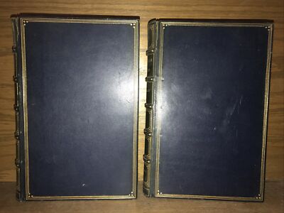 LEATHER Set;History CIVILIZATION IN ENGLAND! 1864 complete Full Cased Gold Gift-image