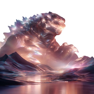 Cloud Godzilla God Vinyl Car Decal Sticker – Waterproof & UV-Resistant-image