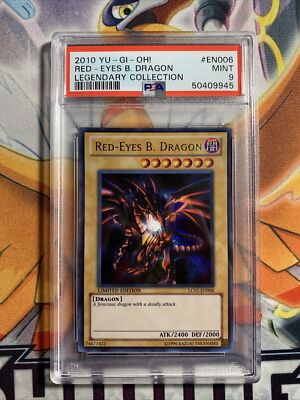 2010 Yugioh Red Eyes Black Dragon LC01-EN006 Limited Edition PSA 9-image