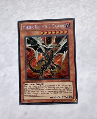 YuGiOh Malefic Red Eyes B Dragon YMP1-EN001 Limited Ed. Secret Rare Konami NM-image