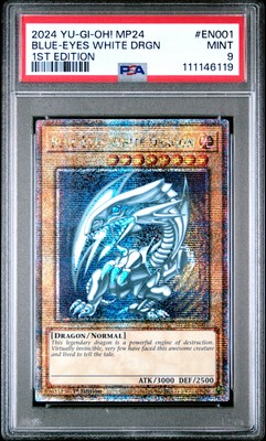 2024 YU-GI-OH! MP24-25TH ANV TIN: DUELING MIRRORS BLUE-EYES WHITE DRAGON PSA 9-image