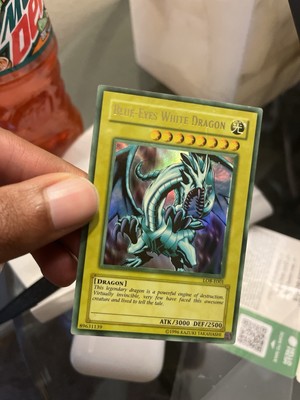 WAVY Blue-Eyes White Dragon LOB-E001 TRIPLE MISPRINT-image