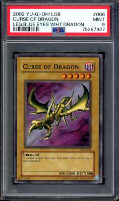 2002 Yu-Gi-Oh! Legend Of Blue Eyes White Dragon Curse Of Dragon #66 PSA 9 MINT-image