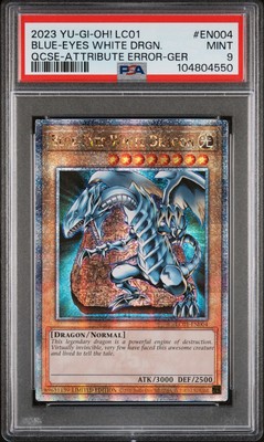 Blue-Eyes White Dragon QCSR. Attribute Error - German. PSA 9-image