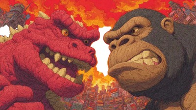 Godzilla Vs Kong V3 Vinyl Car Decal Sticker – Waterproof & UV-Resistant-image