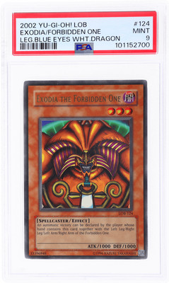 2002 Yu-Gi-Oh Legend of Blue Eyes White Dragon Exodia the Forbidden One PSA 9-image