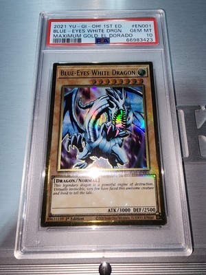 2021 YU-GI-OH! MAXIMUM GOLD: EL DORADO #EN001 BLUE-EYES WHITE DRGN. MAXIMUM GOLD-image