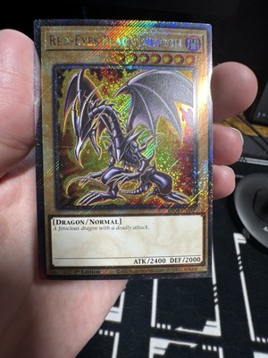 Red Eyes Black Dragon Alternate Art No Anubis Eye Misprint. Platinum Secret Rare-image