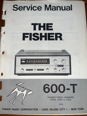 Fisher 600-T Service Manual AM-FM Stereo Receiver Original 21000 27000-image