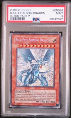PSA 9 YU-GI-OH! Yugioh Blue-Eyes Shining Dragon RP02-EN096 Secret Retro Pack 2-image