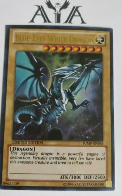 BLUE-EYES WHITE DRAGON - ULTRA RARE NM/vLP JUMP-EN068 - YUGIOH  READ -image