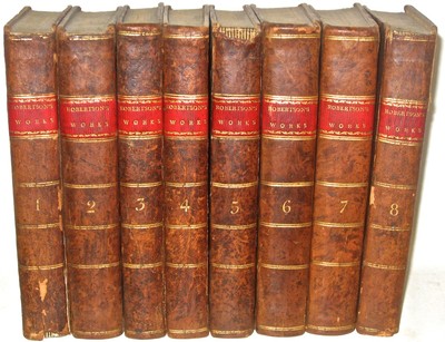 LEATHER Set;Works ROBERTSON! 1811! 200+ Years Old!HISTORY AMERICA MAPS COMPLETE!-image