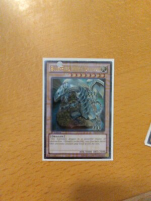 YUGIOH Blue-eyes White Dragon YSKR-EN001 1st Ed Ultimate Rare Misprint Sun Fade?-image