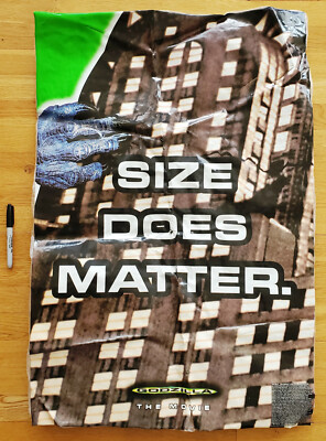 GODZILLA PROMO 1998 Taco Bell Store Display Decal Poster, Movie Oddball RARE! -image