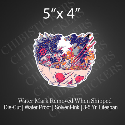 King Kong Ramen Bowl Godzilla Sticker Vinyl Sticker Car Peeker Car Vinyl Decal-image