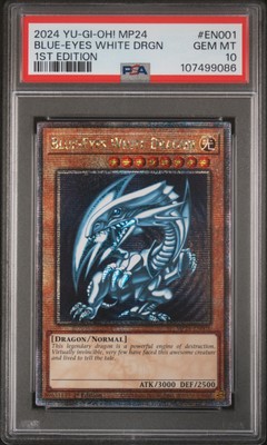 2024 YU-GI-OH! MP24-25TH ANV TIN: DUELING MIRRORS BLUE-EYES WHITE DRAGON PSA 10-image