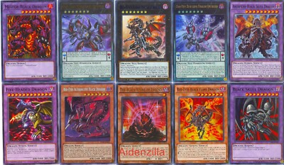 Yugioh Red-Eyes Black Dragon Deck - Alternative Flare Metal Skull Meteor-image