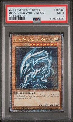 2024 YU-GI-OH! MP24-25TH ANV TIN: DUELING MIRRORS BLUE-EYES WHITE DRAGON PSA 9-image