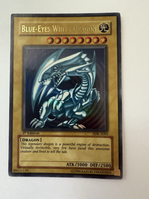 Yugioh - Blue-Eyes White Dragon SDK-A001 Ultra Rare 1st Edition-image