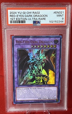Red-Eyes Dark Dragoon 2024 YuGiOh! 1st Edition ULTRA RARE PSA 9 MINT RA02 #EN021-image
