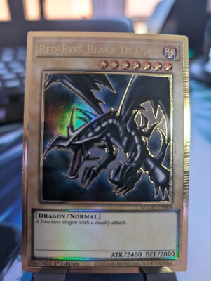 YuGiOh! Red-Eyes Black Dragon MAGO-EN003 Gold Rare 1st Ed-image