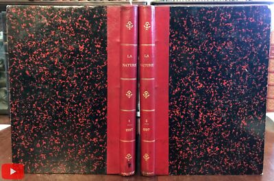 French Scientific Review Arts Industry 1897 Illustrated rare 2 vol. leather set-image