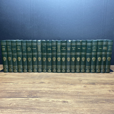 Harvard Classics 1969 Deluxe Edition Set 22 Volumes Registered Green Gold-image