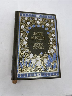 Jane Austen Hardcover Book Complete Set Collection 7 Novels Leather Bound Gold-image