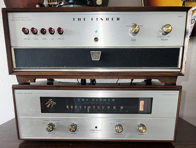 NEAR MINT Fisher X-101C Tube Amplifier & FM-100B Tuner Both Work Excellent-image