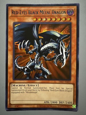 YUGIOH RED-EYES BLACK METAL DRAGON ASIA ENGLISH BLUE WORDED 24AT-AE400 TP-image