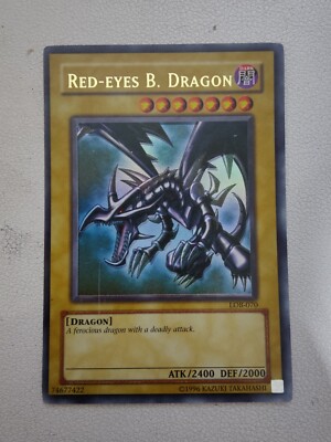 2002 Yugioh, Legend of Blue Eyes, LOB - 070 Red Eyes Black Dragon Ultra Rare-image