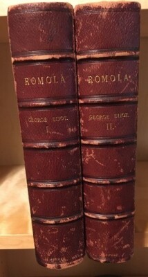 George Eliot~ROMOLA~2 VOLUME SET~1880~LEATHER~LIMITED EDITION~RARE-image