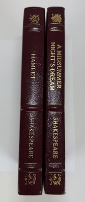 Easton Press Shakespeare  Midsummer Night's Dream & Hamlet Books -- Lot of 2-image