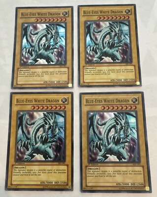 YUGIOH Super Rare Blue-Eyes White Dragon SKE-001 1st Edition VLP-image