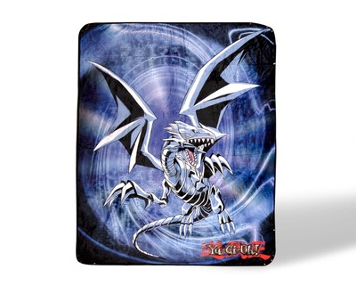 Yu-Gi-Oh! Blue-Eyes White Dragon Fleece Throw Blanket | 45 x 60 Inches-image