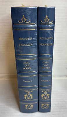 SEALED Library American Freedoms Benjamin Franklin Set Doren Leather Gilded NRA-image
