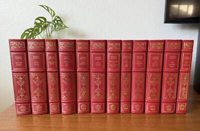 Franklin Library Oxford University Press Charles Dickens Red Leather 12 Book Set-image