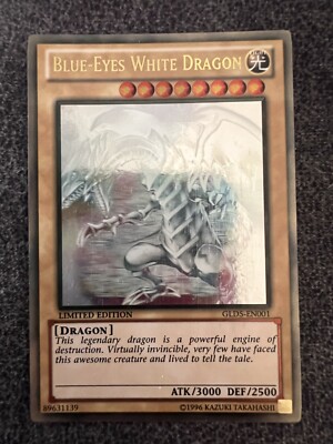 Yugioh Blue-Eyes White Dragon GLD5-EN001 Ghost/Gold Rare Limited Edition NM-image