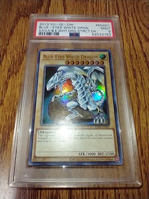 2013 Yugioh Blue Eyes White Dragon SDBE-EN001 PSA 9 POP 12-image