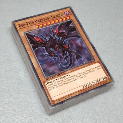 Yugioh GX Shadow Rider Nightshroud 46 Card Deck Red Eyes Black Darkness Dragon-image