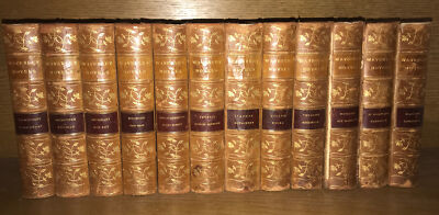 LEATHER Set; WAVERLY NOVELS!Complete Sir Walter Scott Gilded Calf —Damaged-image
