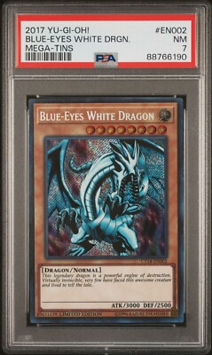 Yu-Gi-Oh! TCG Blue-Eyes White Dragon 2017 Mega-Tins Promos CT14-EN002 PSA 7-image