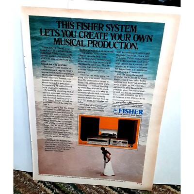 1978 Fisher RS2004 Stereo System Ad Vintage Print Ad 70s Original-image