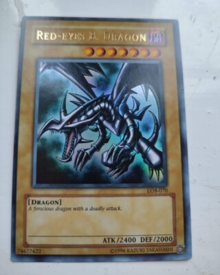YuGiOh LOB Ultra Rare Red Eyes Black Dragon AE Unlimited-image