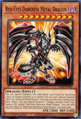 Yugioh! LP Red-Eyes Darkness Metal Dragon - SDAZ-EN007 - Common - 1st Edition Li-image