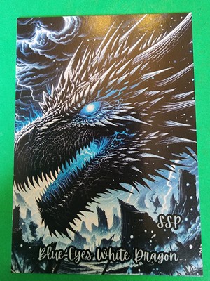 Blue Eyes White Dragon Novelty Trading Card SSP-image